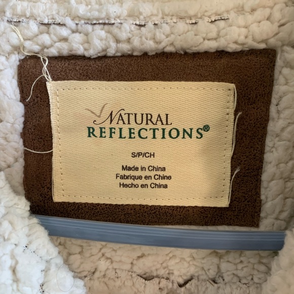 Faux suede Sherpa-lined Jacket - Picture 3 of 4